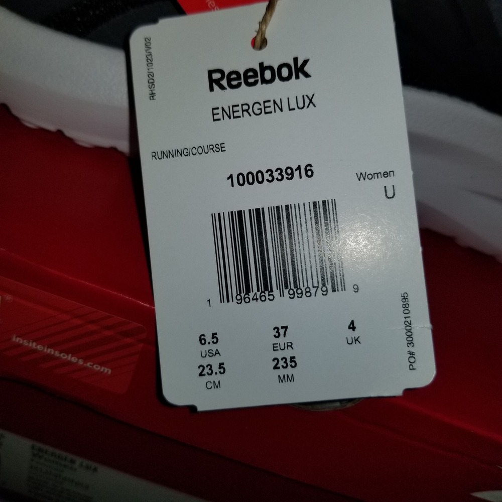 Reebok Energen Lux Running Shoes Women 6.5 Black Excellent Lightweight Athletic - Picture 10 of 12